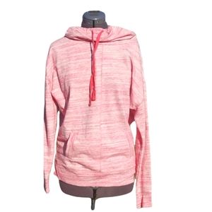 Xersion long sleeve pink sweatshirt, large cowl, Small
